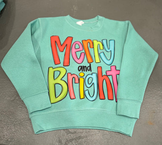 Merry and Bright youth sweatshirt