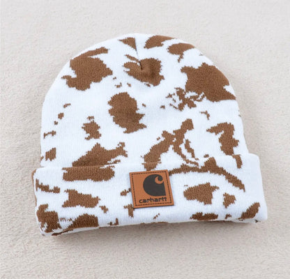 Cow Print beanies Sweet Magnolia Boutique