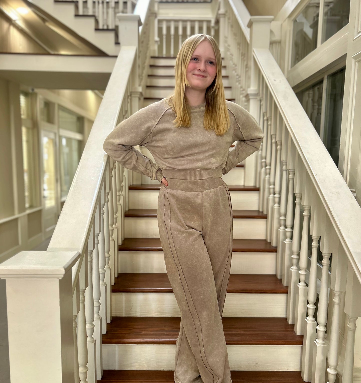 Mineral Wash Sweatsuit set