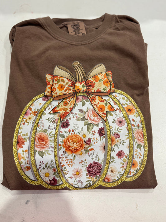 Floral Pumpkin T-Shirt