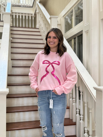 Pink Bow Sweater