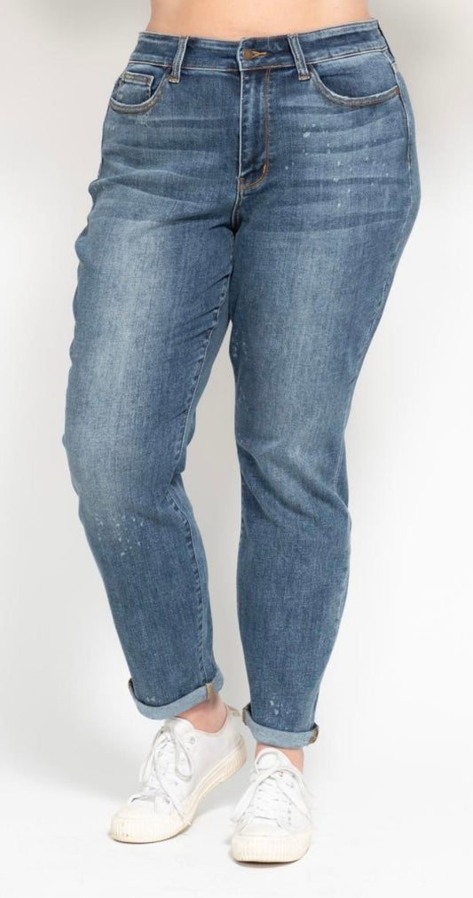 Plus Judy Blue Cuffed Hem jeans