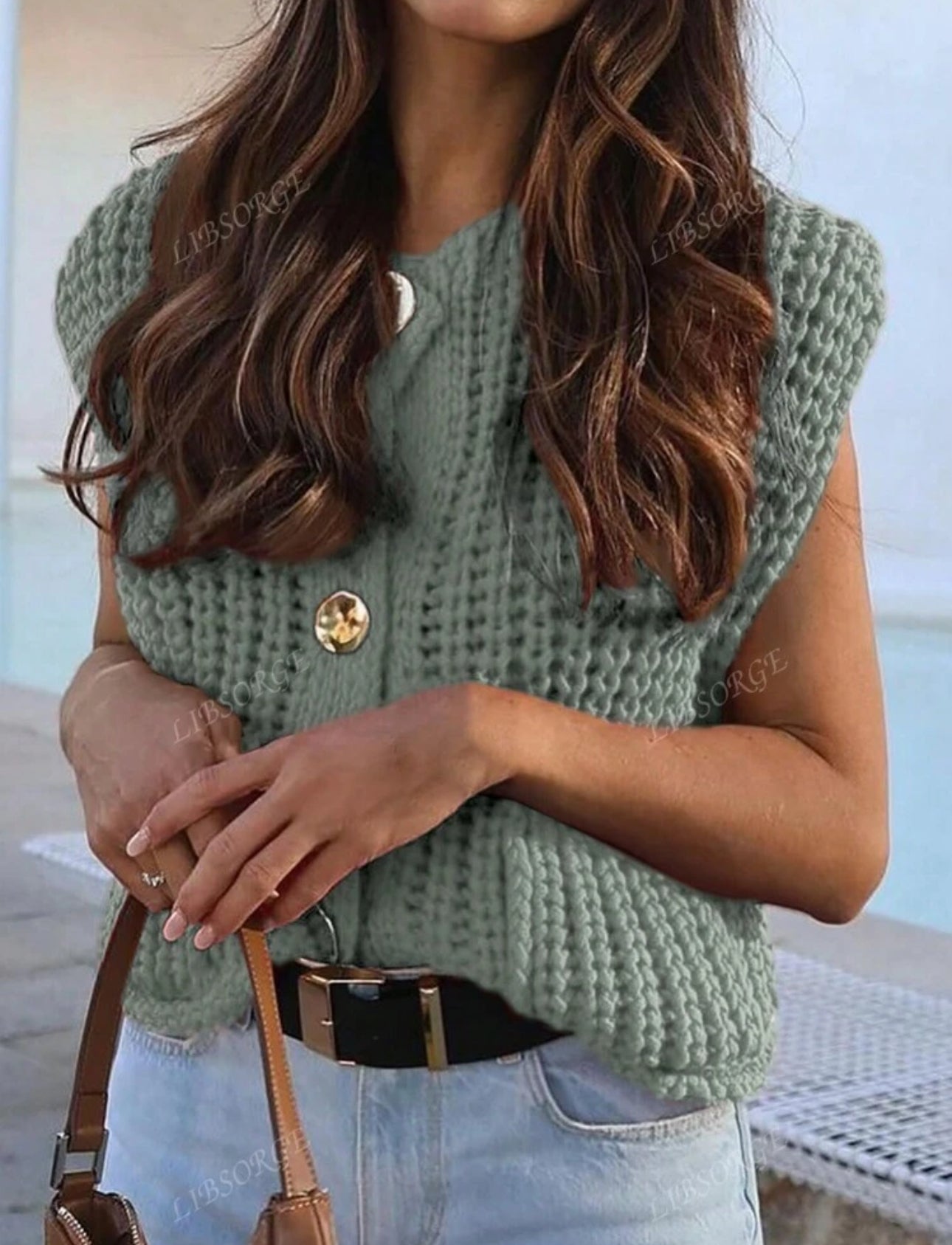 Olive green Sweater vest