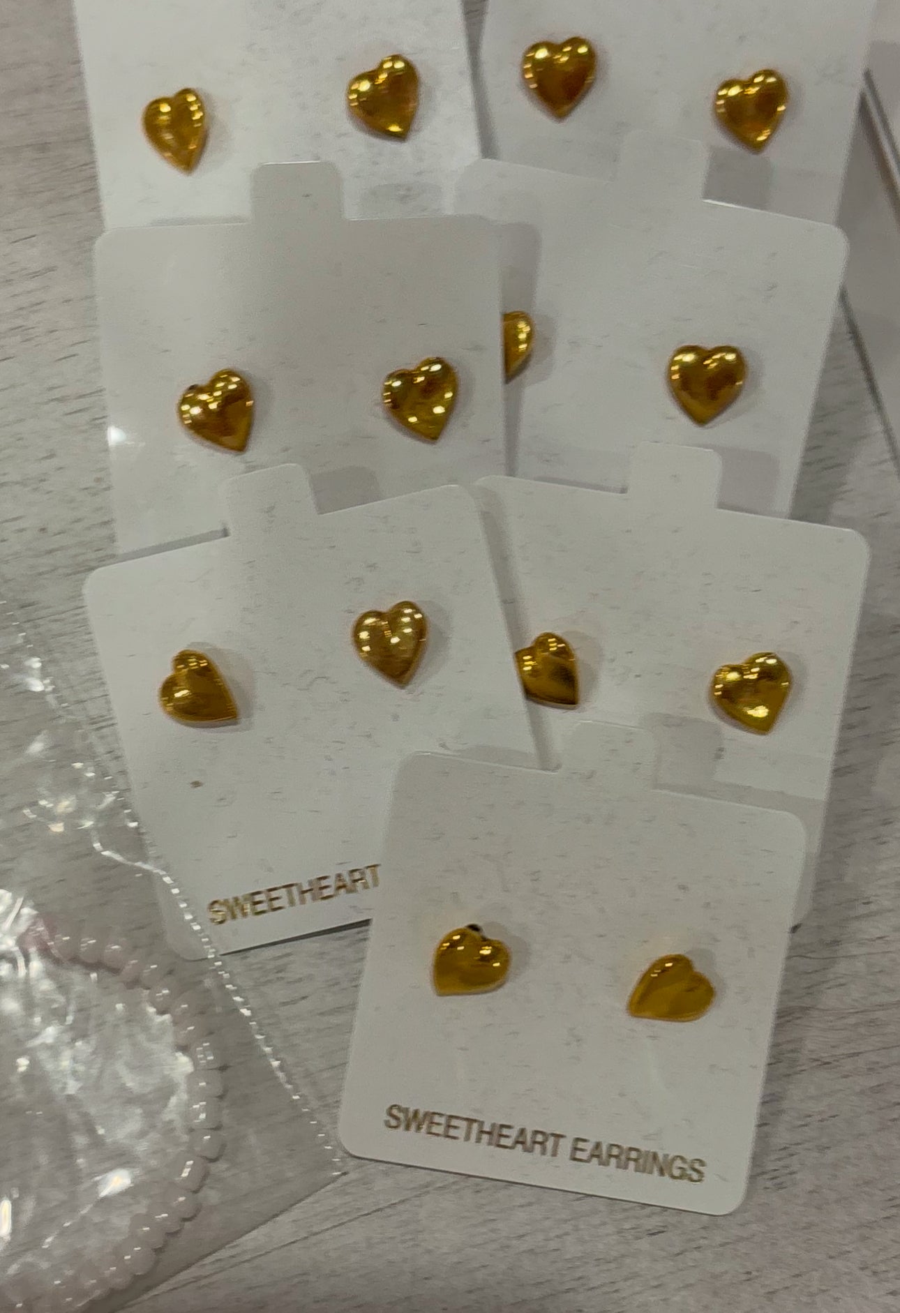 Gold Sweet Heart Studs