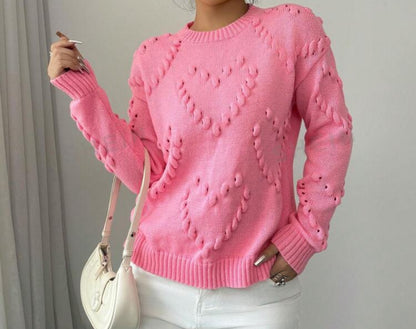 Pink Heart Sweater