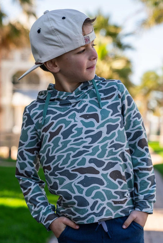 Youth Performance Hoodie - Retro Duck Camo