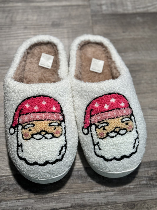 Pink Santa Slippers