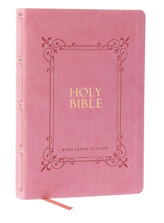 Large Print Pink Bible Leather Soft