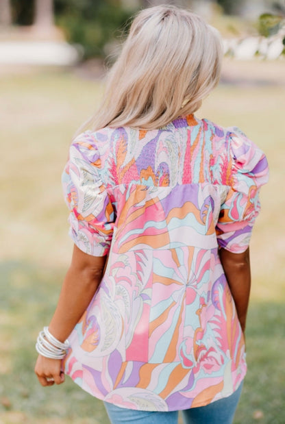 Spring Pattern Blouse