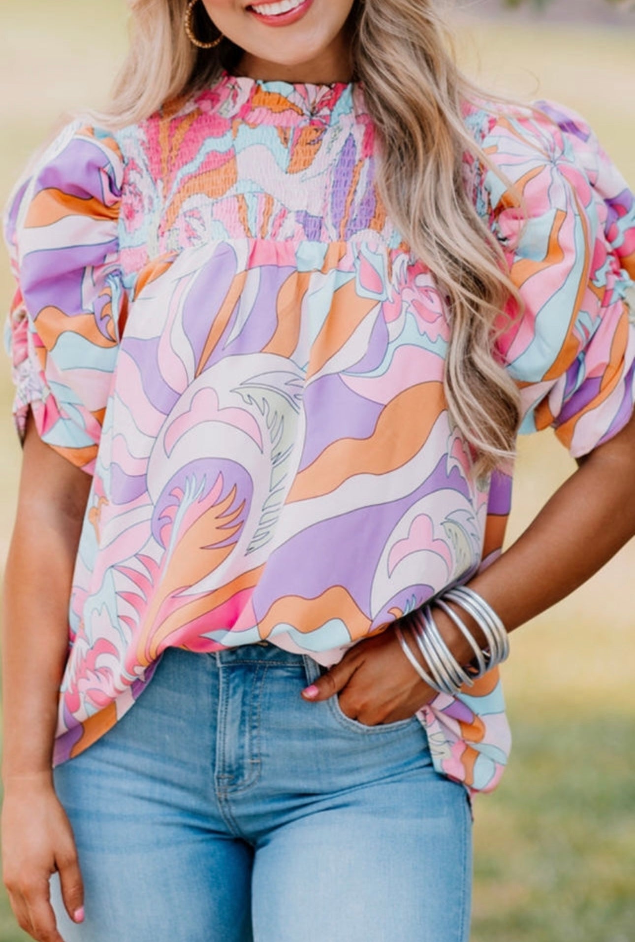 Spring Pattern Blouse