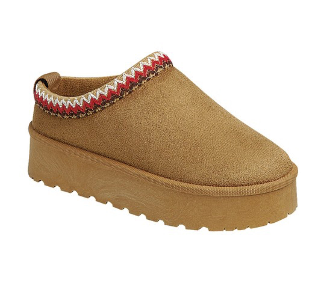 Tan Ugg style platform Slippers