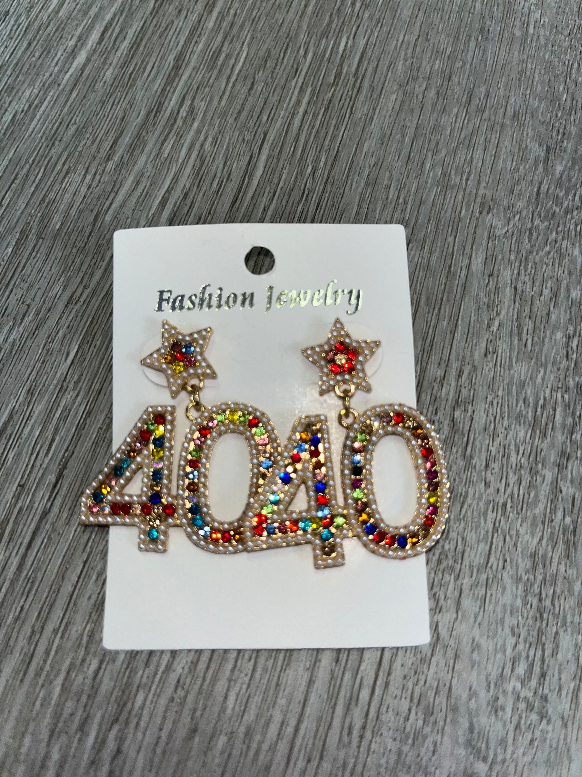 Bedazzled Number Earrings Sweet Magnolia Boutique