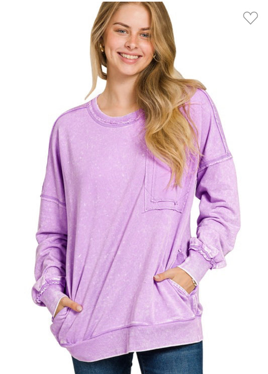 B Lavender Mineral wash w pockets SS