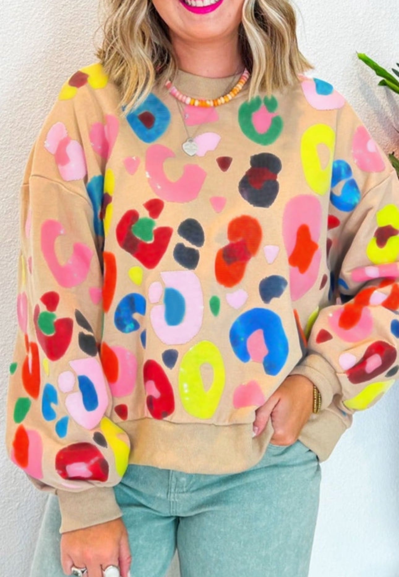 Colorful Leopard Sweatshirt