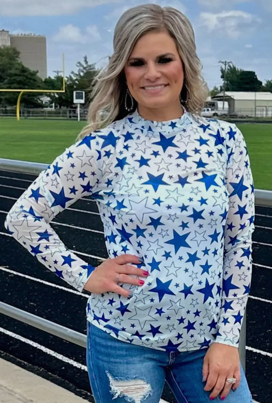 Go team Go mesh top (blue)