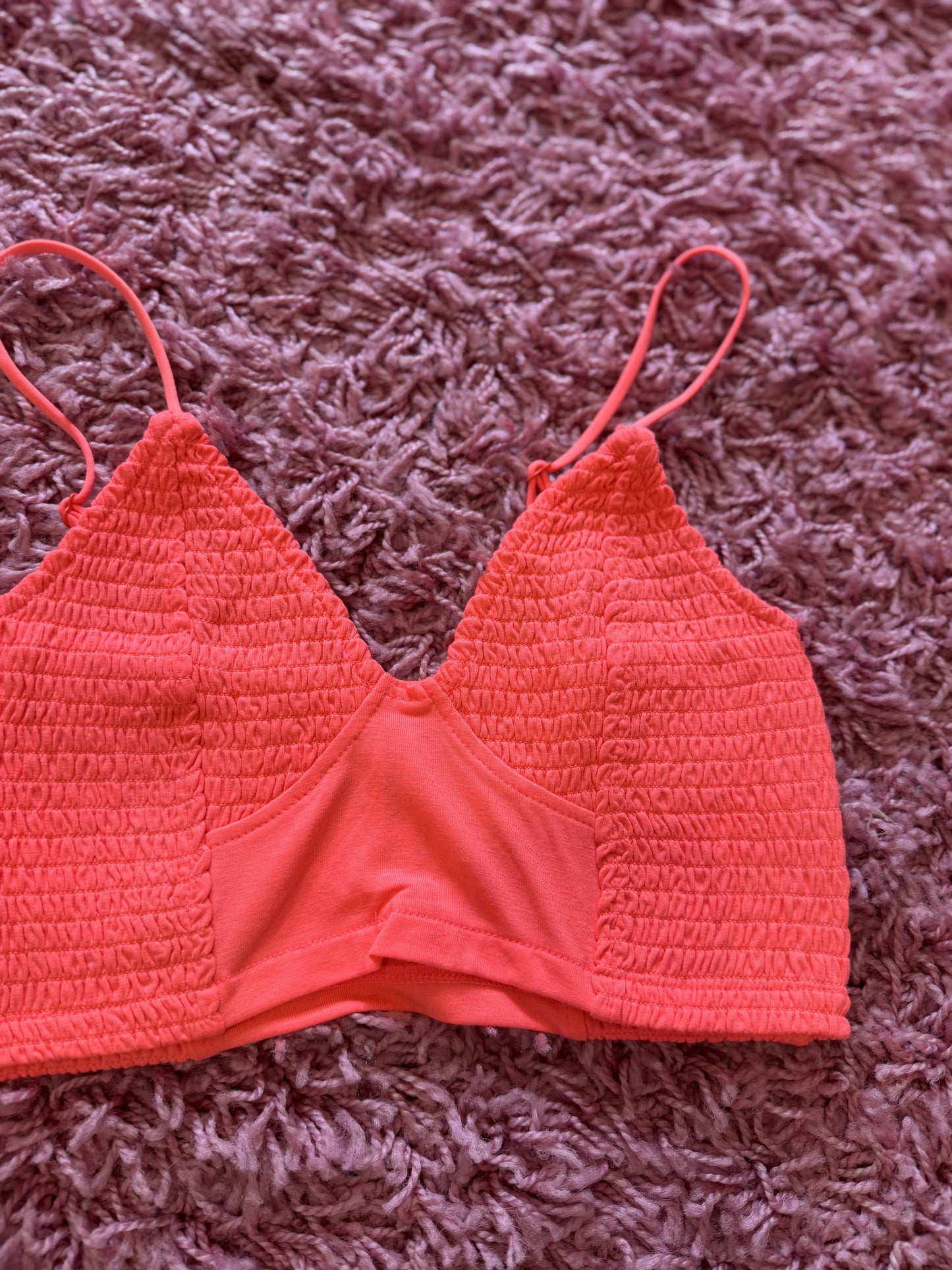 Smocked Triangle Bralette