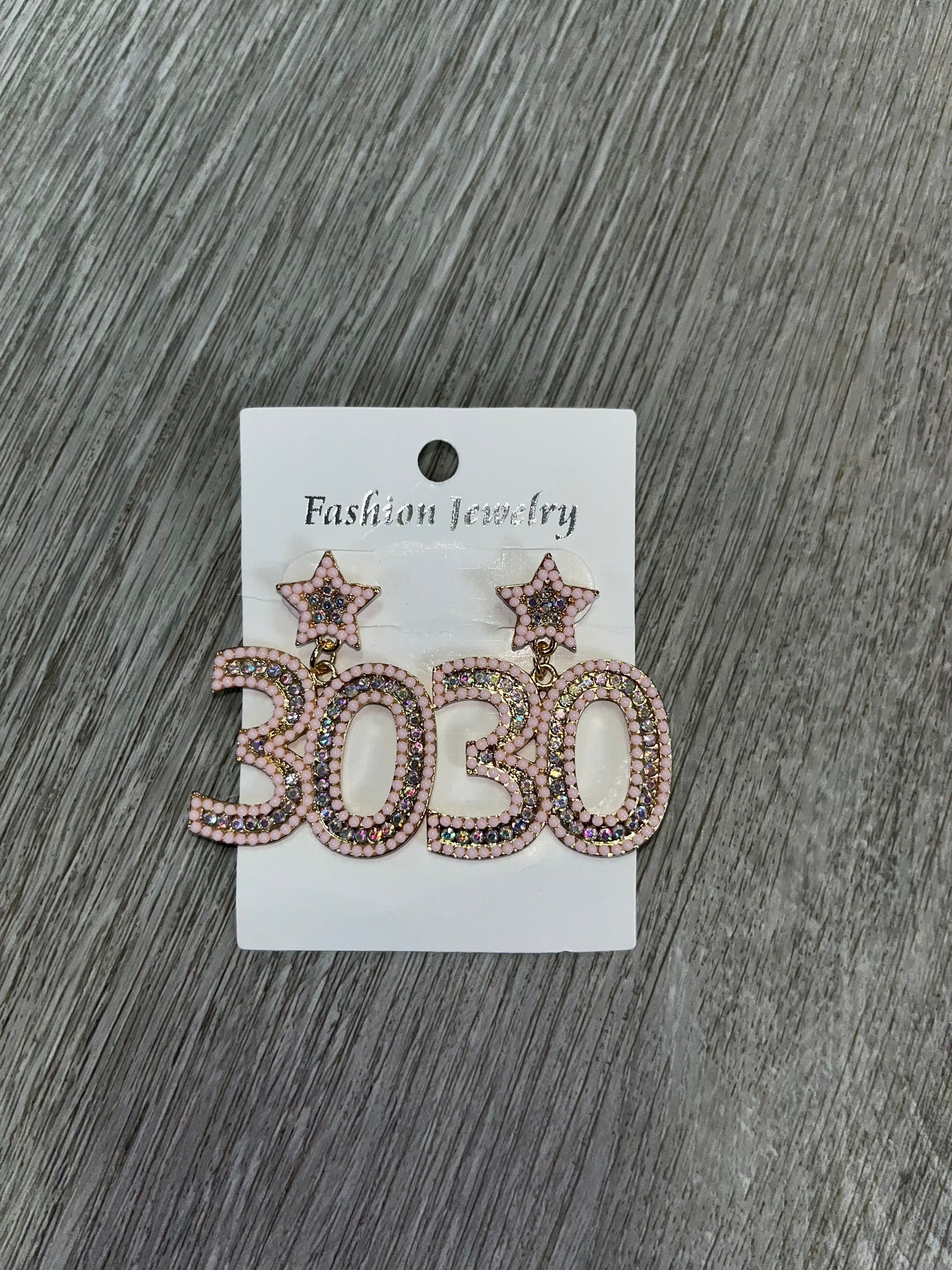 Bedazzled Number Earrings Sweet Magnolia Boutique