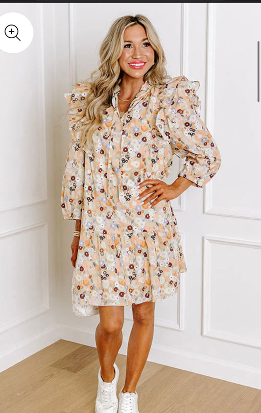 Garden Gathering Cream Dress