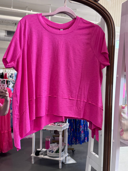 Pink Split side top