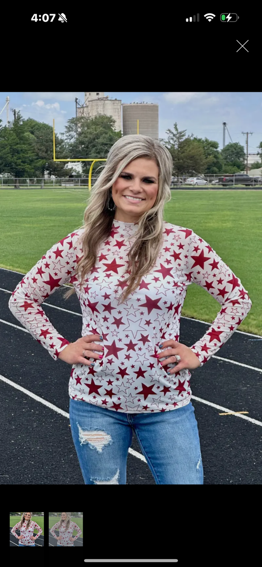 Go team Go mesh top (maroon