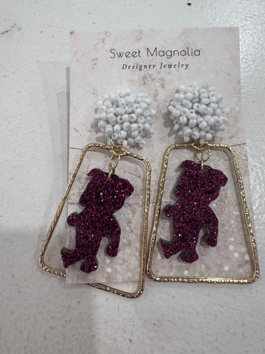 Bulldog Earrings