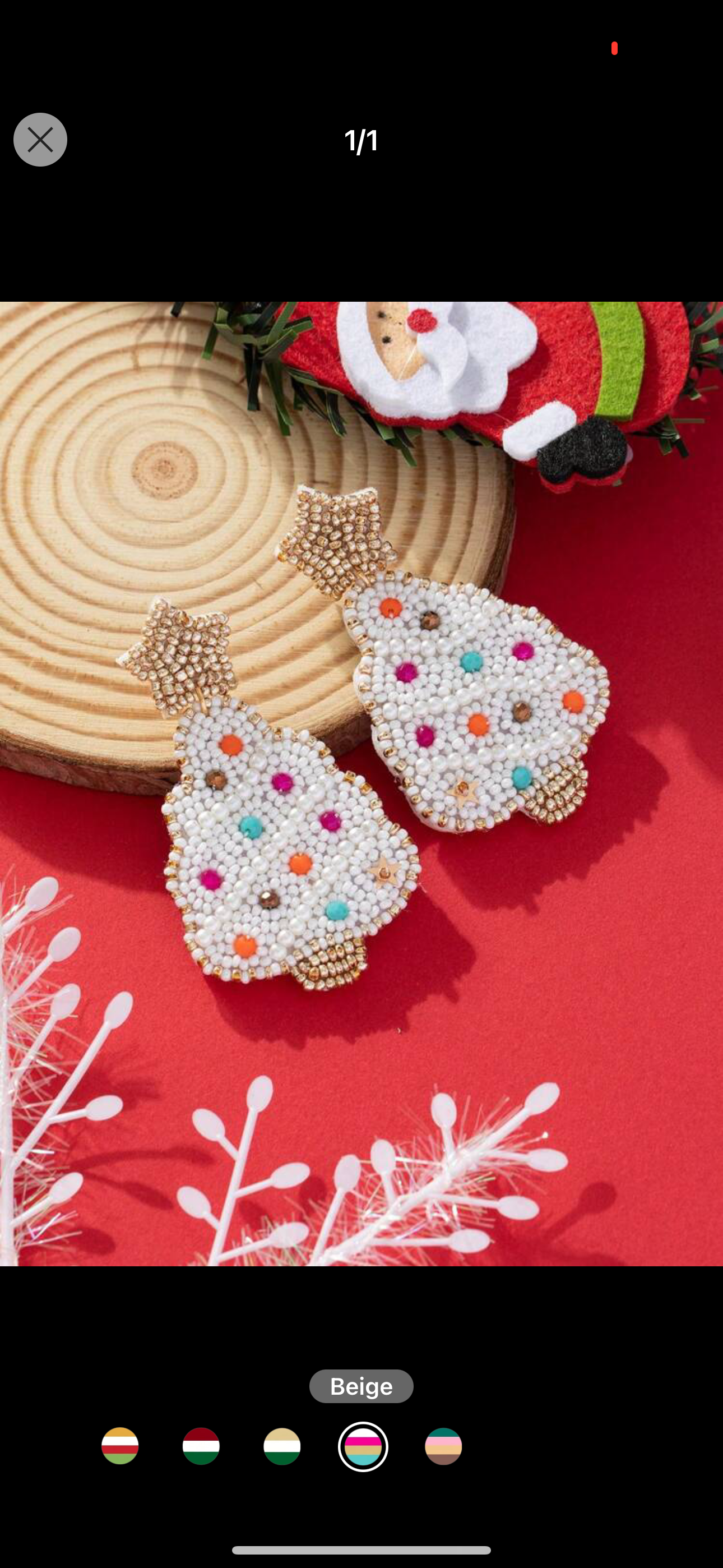 White beaded Christmas Tree Earrings Sweet Magnolia Boutique