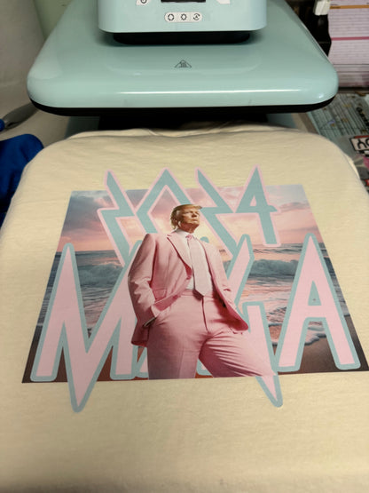 Maga light pink tee