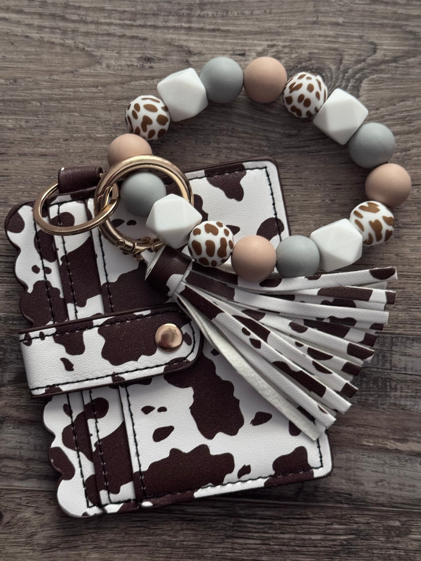 Cow Print  Wristlet