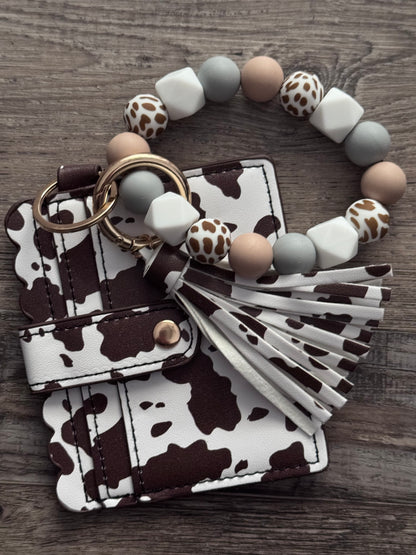 Cow Print  Wristlet