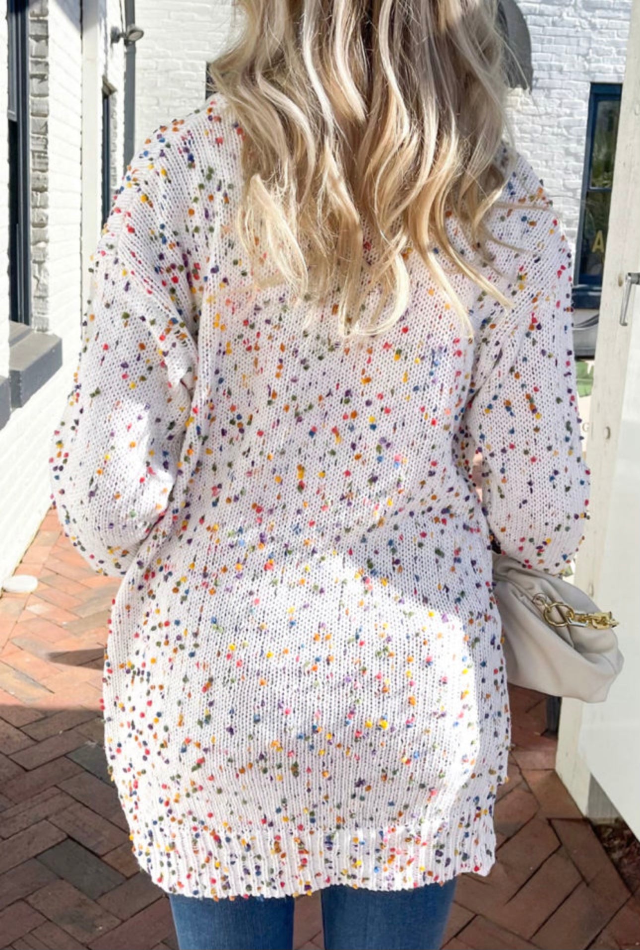 White confetti Cardigan