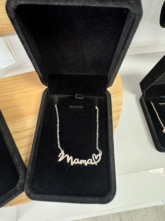 Mama with heart Necklace