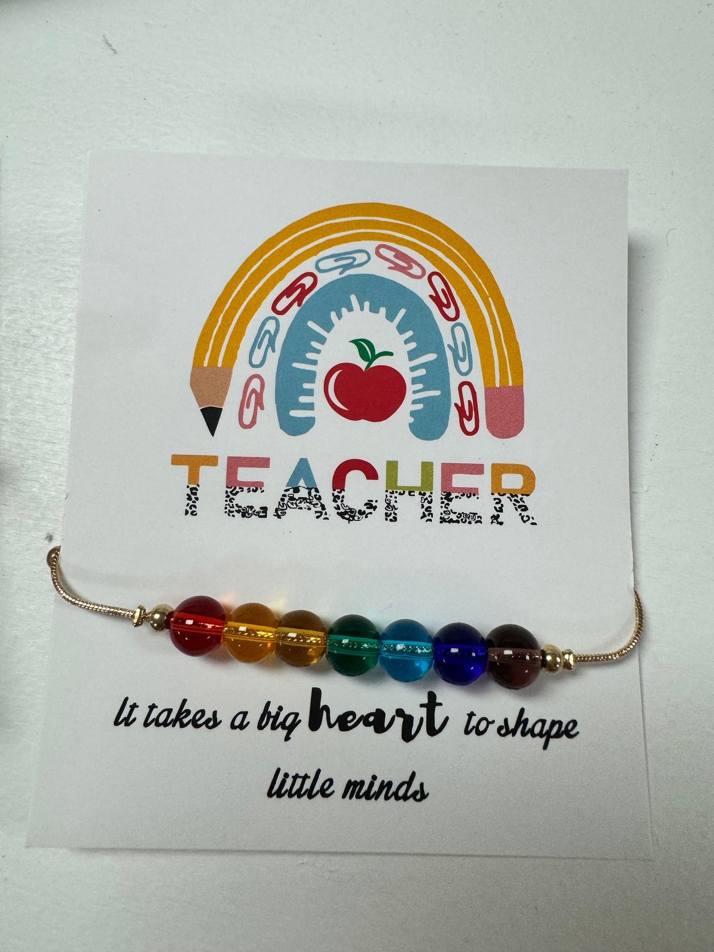 Teacher beaded bracelet