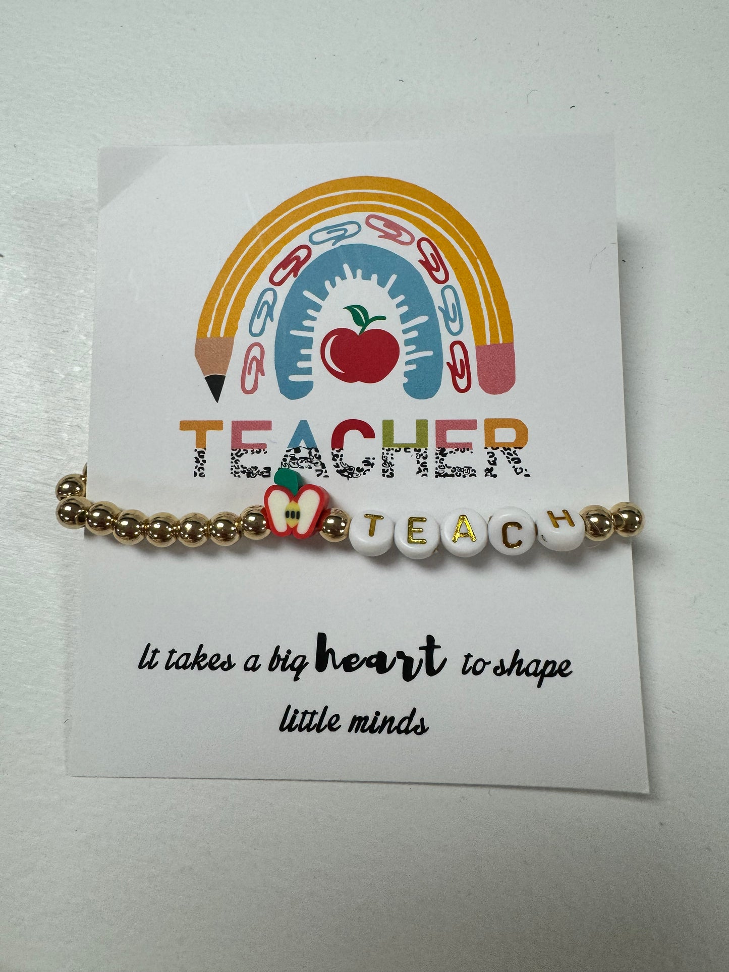 Teacher beaded bracelet