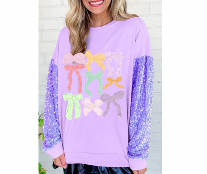 Purple Sequin Sleeve