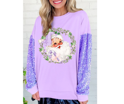 Purple Sequin Sleeve