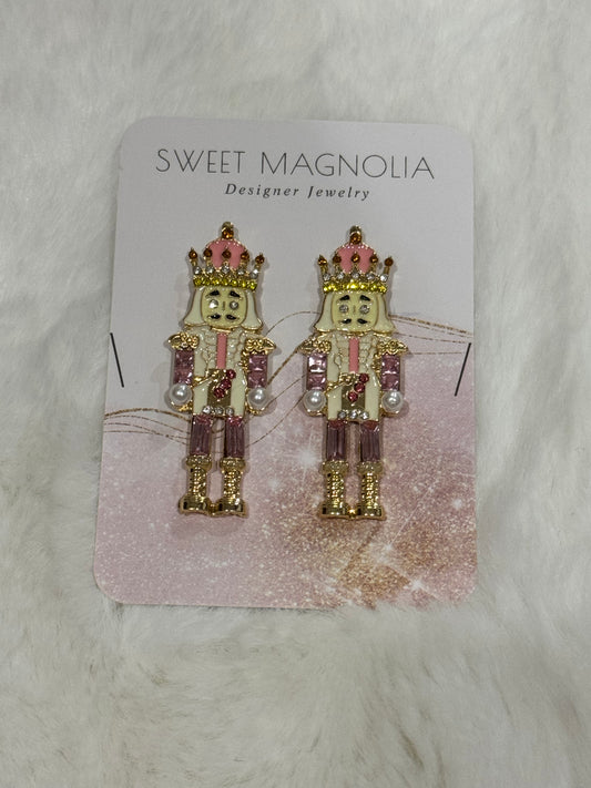 Pink Nutcracker Earrings