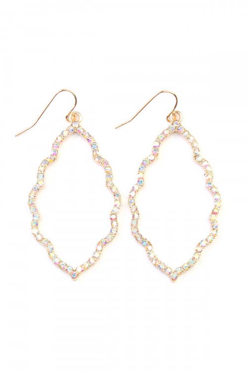 Rhinestones Cast Cloud-Shape Drop Earrings Sweet Magnolia Boutique