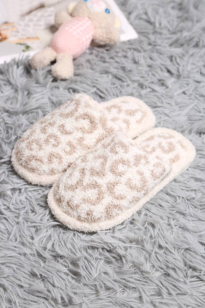 Children's Leopard Pattern Slippers Sweet Magnolia Boutique