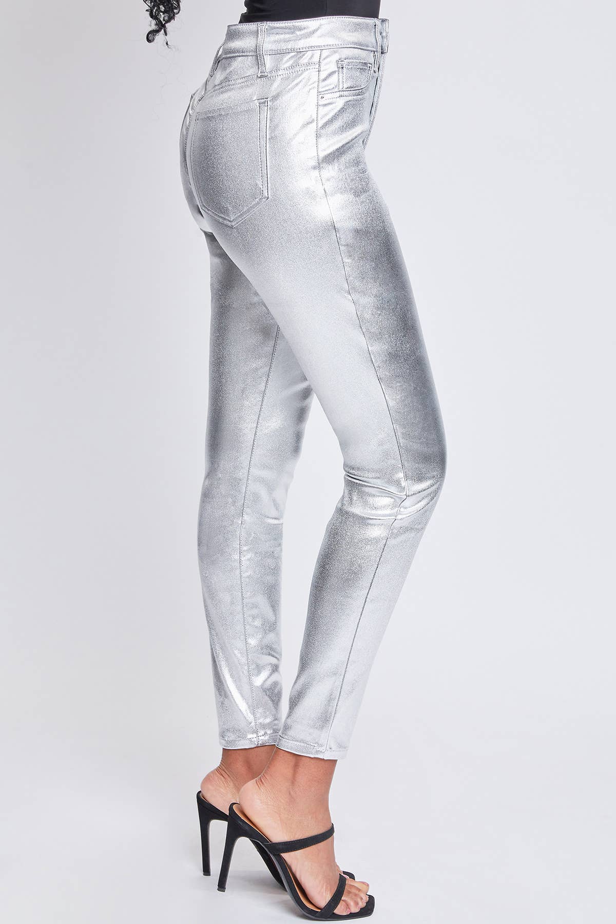 Junior High Rise Metallic Skinny Jean Sweet Magnolia Boutique