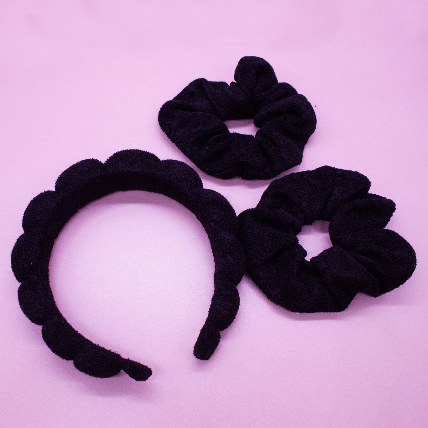 Puffy Terry Cloth Padded Spa Headband with Scrunchies Sweet Magnolia Boutique