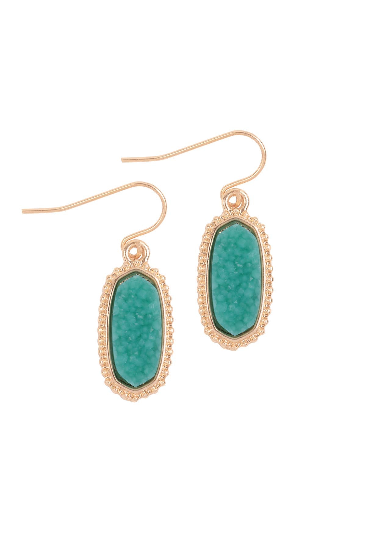 DRUZY STONE OVAL EARRINGS Sweet Magnolia Boutique