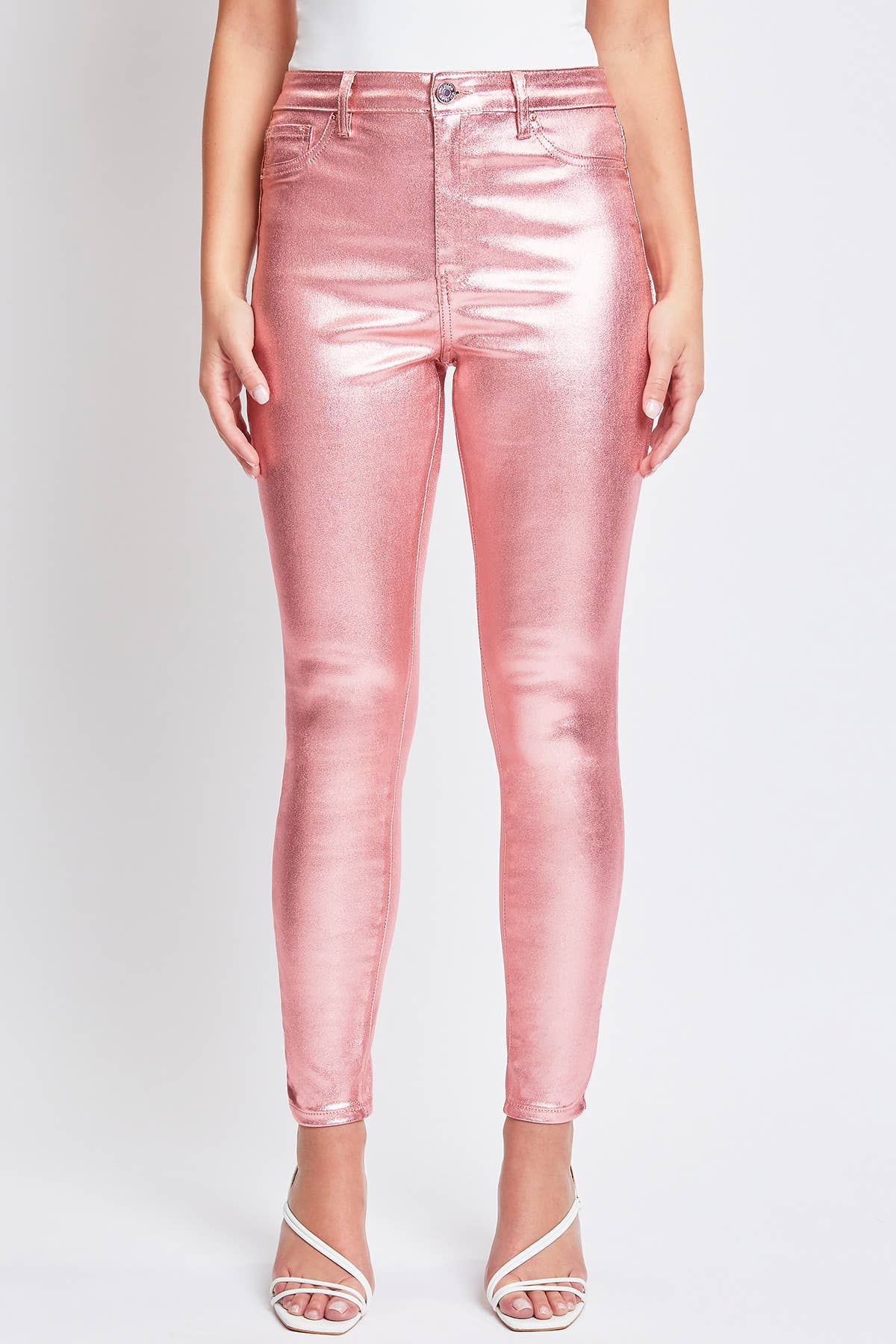 Junior High Rise Metallic Skinny Jean Sweet Magnolia Boutique