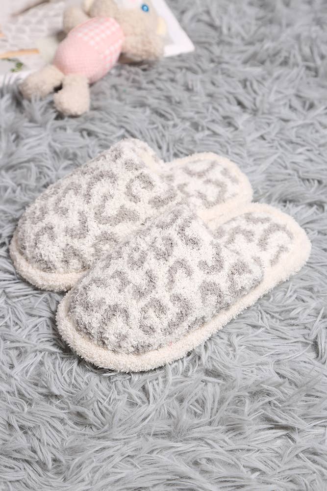 Children's Leopard Pattern Slippers Sweet Magnolia Boutique