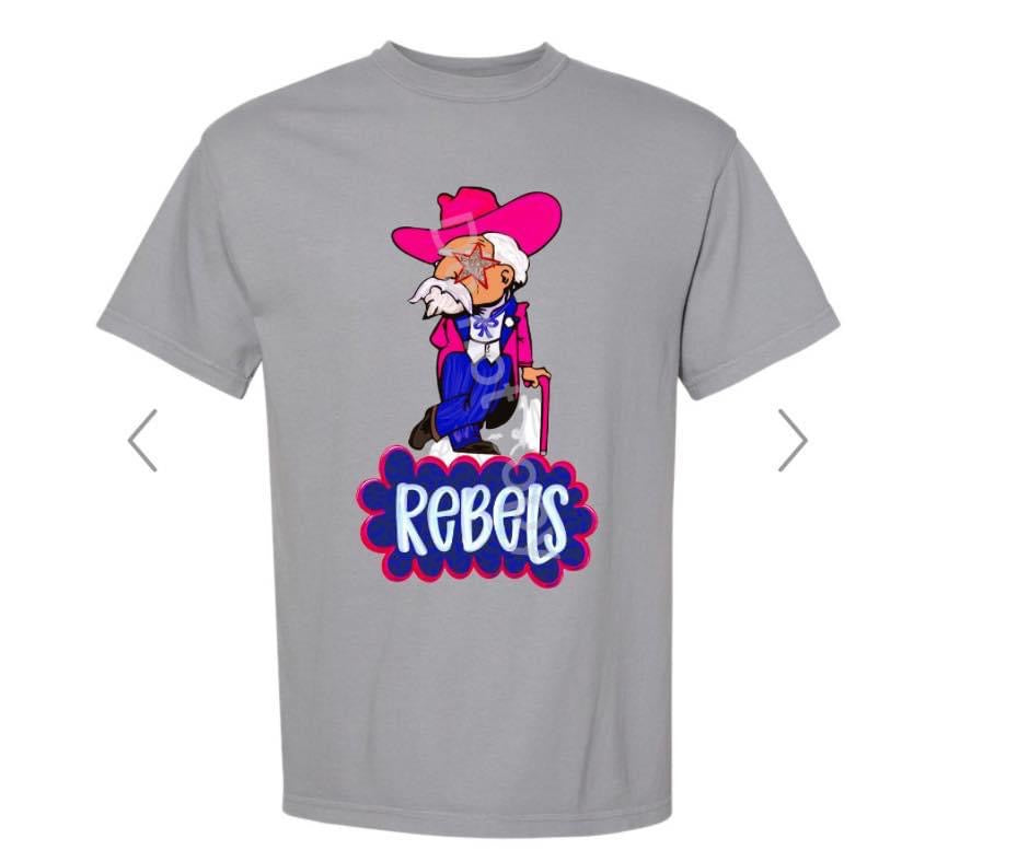 Rebels/Bulldogs comfort colors shirt Sweet Magnolia Boutique