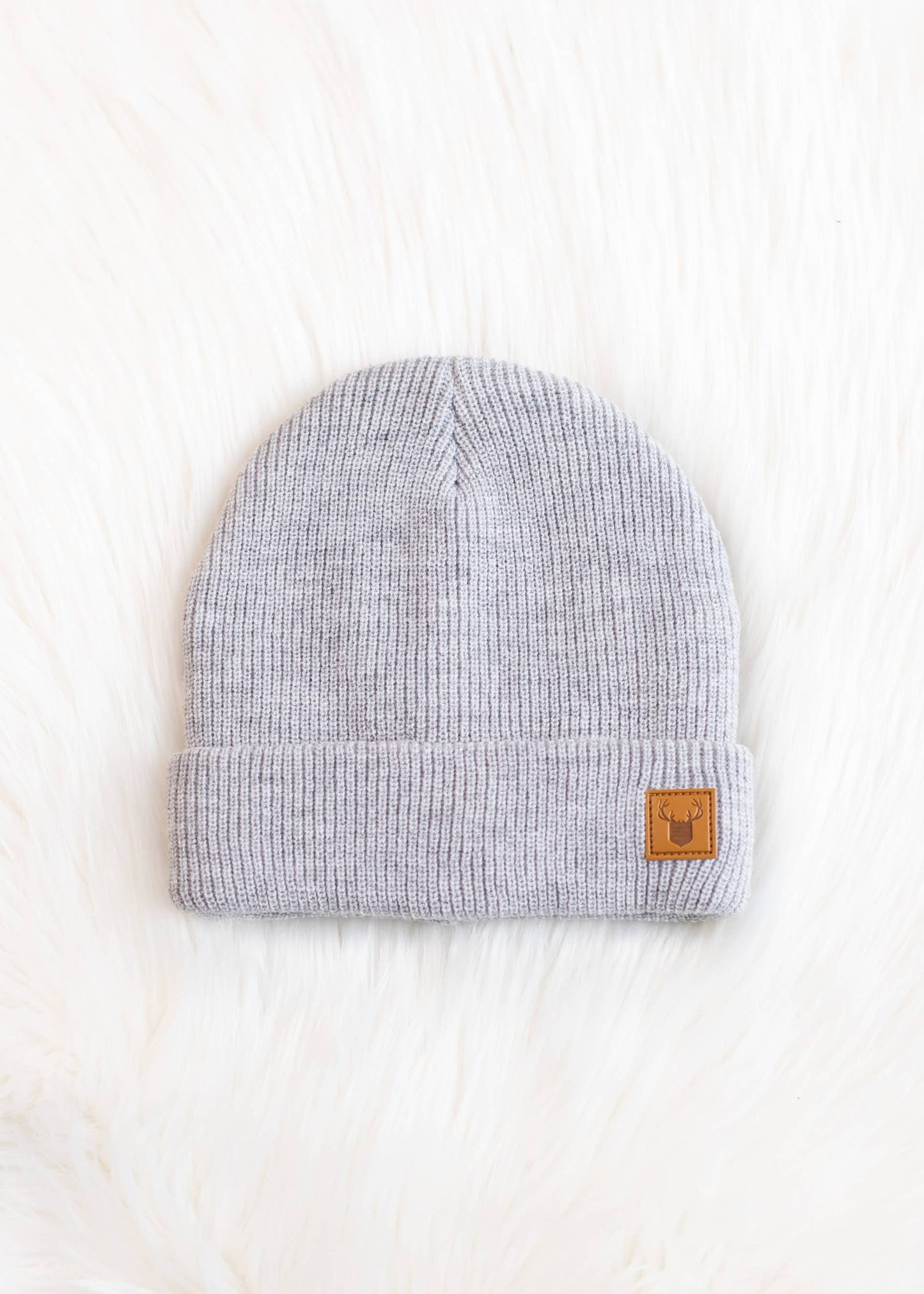 KIDS Grey Knit Beanie Sweet Magnolia Boutique