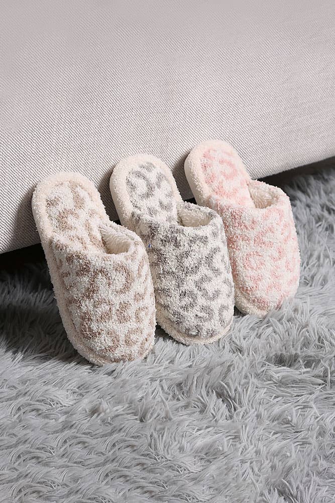 Children's Leopard Pattern Slippers Sweet Magnolia Boutique