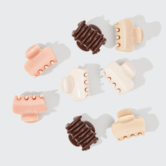 Recycled Plastic Mini Cloud Claw Clips 8pc Set - Rosewood Sweet Magnolia Boutique