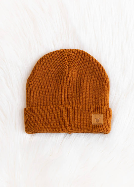 Kids Camel Knit Beanie Sweet Magnolia Boutique