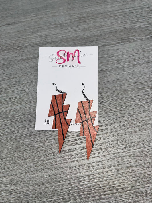 Basketball bolt earrings Sweet Magnolia Boutique